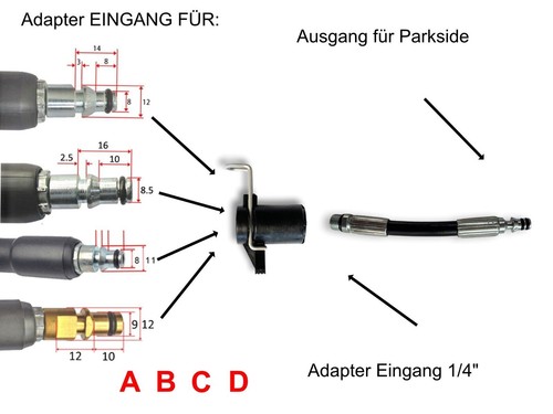Schlauchverbinder adapter für - adapter,